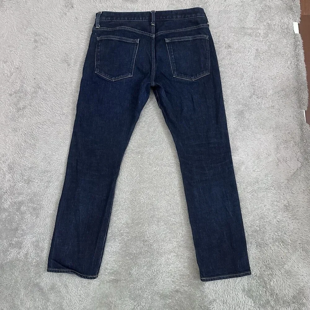 J Crew Selvedge Jeans Men's 32x32 Button Fly Blue Denim 770 Stretch Straight